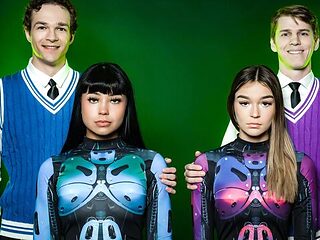 Charming Beca Barbie and Della Cate at face fucking smut