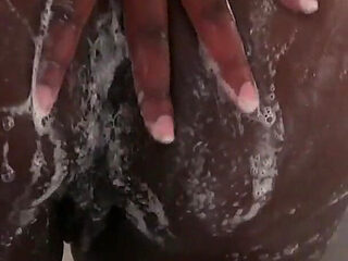 In the Bath Rubbing My Ass Riding Dildo