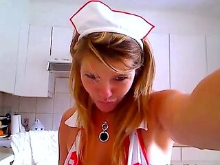 Sexy Belgian Milf Nurse on Webcam