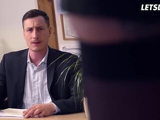 Asian secretary gets a messy rimjob at the office