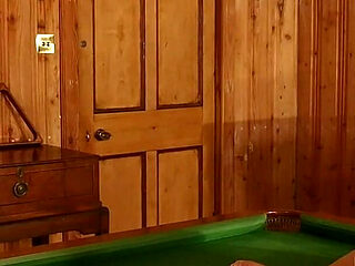 Lesbian Billiard Game: Slave Mila Spreads Her Pussy for Impact Punishment by Mistress Roxy