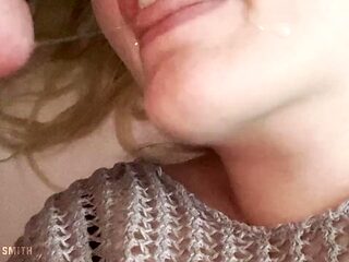 Stepbrother Casually Watching Porn And Cum In Stepsisters Mouth