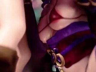 Raiden Shogun Baal Gives Aether a Blowjob in the Inazuma Forest Genshin Impact 3D Sex Animation