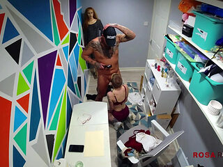 Rosa Caught Shoplifting Again & Fucks Security Guard