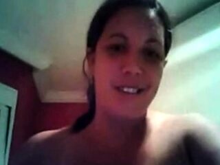 Brazilian Brunette Amateur Fingers on Webcam