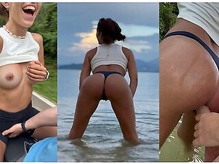 Casual Handjob On The Scooter Public Beach Fuck Pov - Pure Pleasure