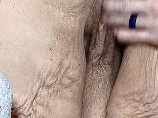 Big and Chunky Couple Fingering Her Wet Naughty Pussy Bubble