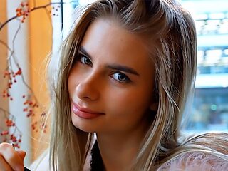 Captivating date at slender blonde sex