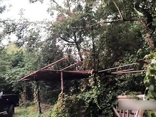 My Wife Luna Horny Outdoor Fuck with Gardener - Amateur Italian Couple Real Sex