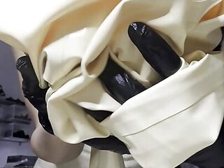 Medical Mistress Undressing White Latex ASMR