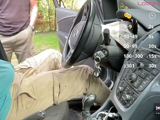 Amateur Car Fun With a Buddy - Lovense Live