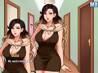 Steamy training session with my big-titted step-aunt-in-law while doing chores