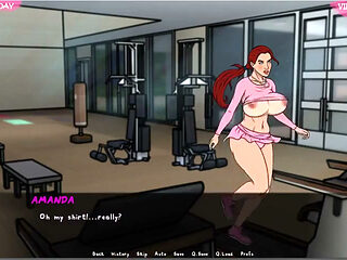 Sexy Workout in Gym Topless and Revealing Clothes