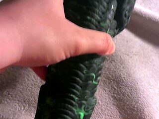 Monster cock dildo for my tight pussy until I squirt