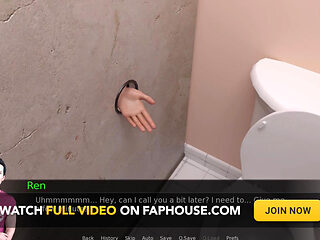 Erotica 5 - Ren Fucks Mystery Girl Through Toilet Glory Hole