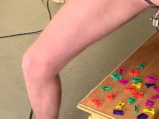 Bound Chastity Sub Fridge Magnet Squat Punishment