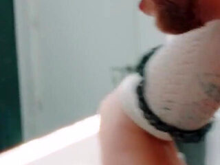 Maiden with Big Tits Fucked in the Bathroom