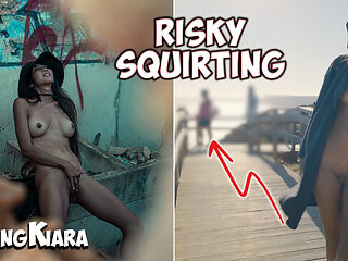 Abandoned Beach House Masturbation Risky Public Squirting
