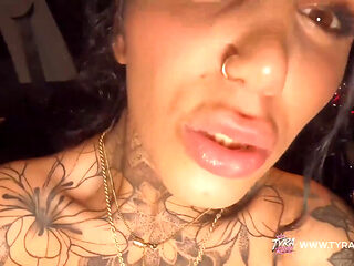 Tattooed MILF Hitchhiker Deepthroats Stranger and Takes Raw Anal