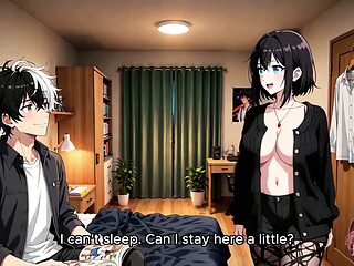 Busty college student gets fucked hard in a night of passion with roommate
