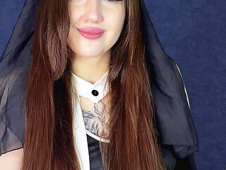 Nun Foot Fetish Sacred JOI and Finger Teasing