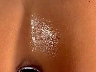 Slut in Tan Stockings Ass Fucked & Creampied