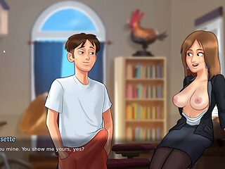 French kiss, milf visual novel, eve blowjob episode
