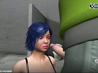 Angry Mia takes a deepthroat blowjob and bottoms in a lesbian encounter