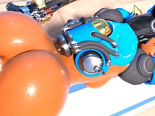 Pharah gets ravished aggressively on the beach