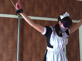 A Restrained Maid Writhing in Pleasure From a Remote-controlled Vibrator