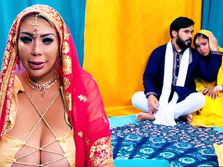 A busty Indian woman fucks