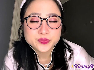 Bitchy Asian Nurse Examines your Sperm Sample -ASMR JOI