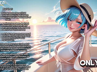 Stunning Blue Wild on a Luxury Yacht at Sunse-haired Beauty Getst