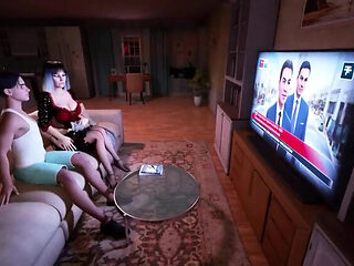 Big Tits Granny Seduces Young Man - Anal, Blowjob & Squirting 3D Sex