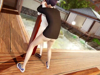 Chainsaw Man Hentai - Aki Fucks Makima While She's Clinging to the Column of Her House.