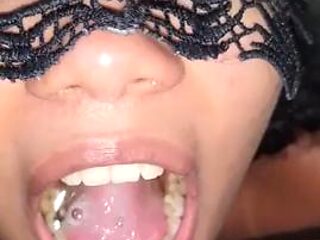 Fucking my slaves mouth until cums after spending the day at the beach