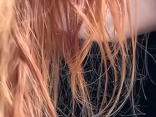 Hairy Pussy Under Nylon: Topless Play and Squirt Close up