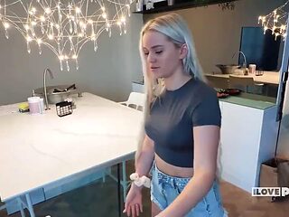 Blonde Teen Handjob Blowjob