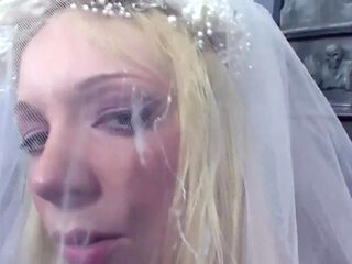 Blonde Bride Double Penetration Threesome - Heidi Mayne Takes Two Cocks