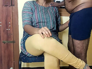 Cheating Indian Wife Hardcore Office Romance with Puffy Nipples - Tamil Aunty 4k