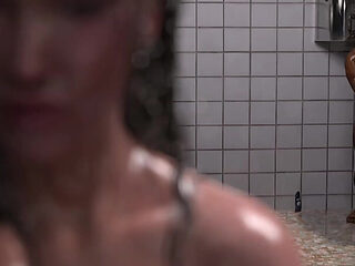Awam Sophia Real Fuck - When the Water Cut Out Sophia Walked Into the School Bathroom Wet with Need… and Found Clark Waiting