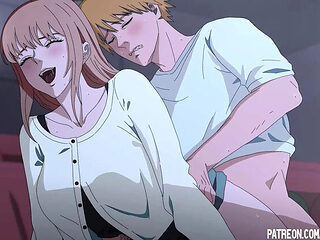 Public Cinema Sex Excites Makima Hentai Anime Fuck