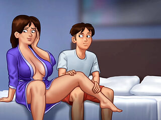 Naughty Dude Hits The Spot With His Hot Sexy Landlady MILF During Sensual Massage -  Summertime Saga 05