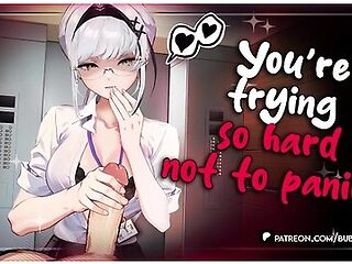Anime Girl - Your Dominant Coworker Jerks You Off In The Work Elevator Vtuber Hentai Rp
