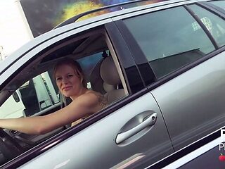 Winning hustler at public flashing dirt