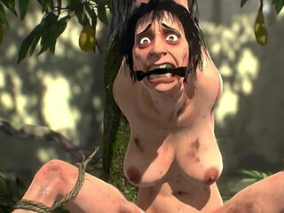 Old Granny Fruit Tree Bondage - Horny & Desperate for Anal