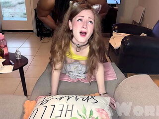 Young Redhead Anal Slut Takes Huge BBC in Her Ass - Rough Doggystyle Gape