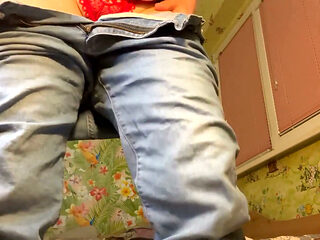 Thong Play, Pee with Open Pussy Close up