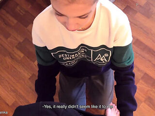 Step Brother Helps Me Shoot a TikTok Challenge - Blowjob & Facial with Big Tits