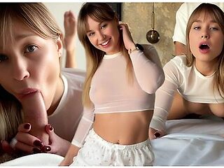 Big Tits Stepsis Caught Masturbating Invites Stepbro To Join The Fun